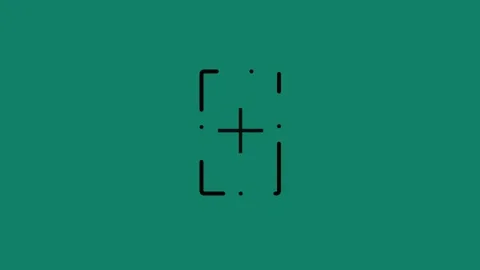 Teal Corner Frame Plus Focus Crosshair Interface Icon Stock Footage 346011104