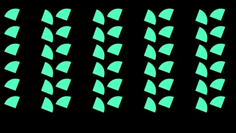 Teal Crescent Wave Pattern Stock Footage 340297209