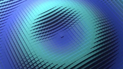 Teal cube grid diamond depth wave 3D animation seamless loop Stock Footage 347719847