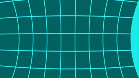 Teal Cyan Curved Grid Background Stock Footage 340880245