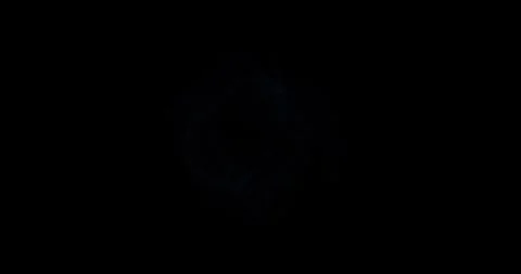 Teal Cyan Shockwave Energy Source Spot On Black Background VFX Vídeo Stock 330830333