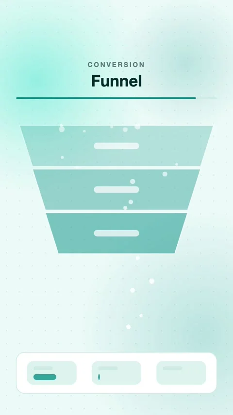 Teal Funnel With Descending Particles Vertical Seamless Loop Animated Stock Footage 343854704