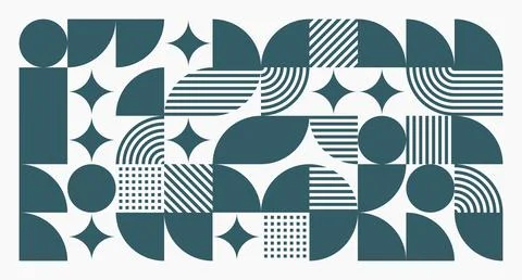Teal Geometric Abstract Pattern Stock Illustration