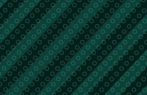Teal Geometric Background With Diagonal Stripes And Circular Dot Pattern Fo.. 스톡 일러스트