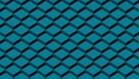 Teal geometric cube pattern background with 3D isometric illusion Ilustración de archivo
