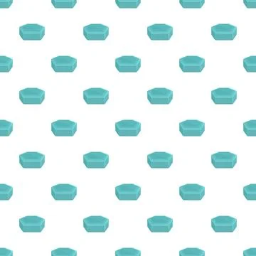 Teal geometric hexagonal solid shapes seamless pattern Stockillustratie
