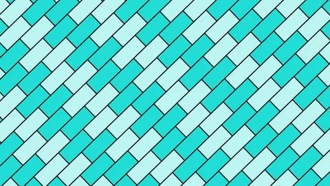 Teal geometric rectangular tile background pattern Stock Illustration