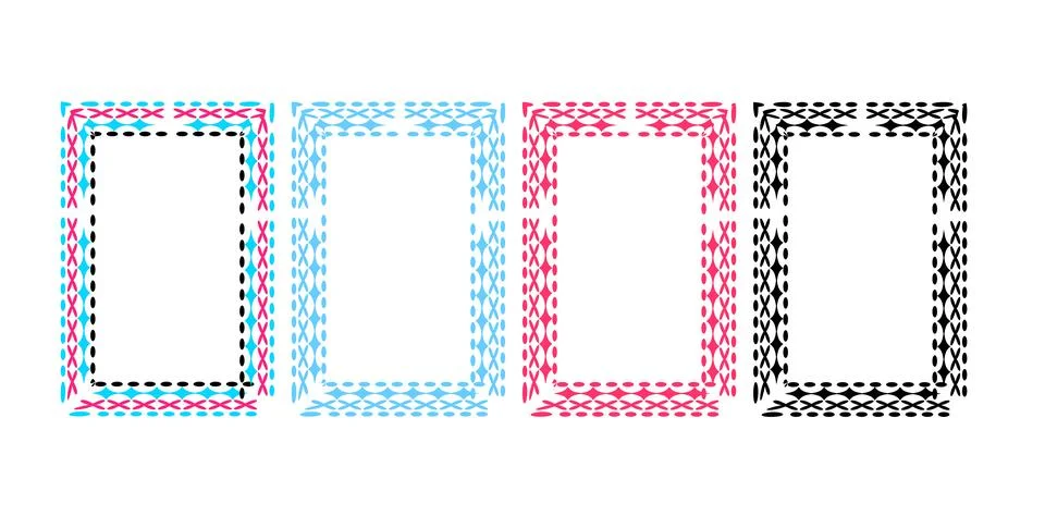 Teal Geometric Triangle Pattern Background With Retro Turquoise Diamonds An.. Stock Illustration