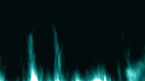 Teal Ghostly Fire Spooky Halloween Flame Loop Motion Background. Stock Footage 344864918