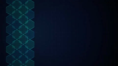 Teal glowing hexagon column seamless loop motion background Vidéo 345075870