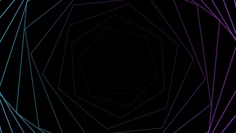 Teal glowing hexagonal geometric grid loop Stock Footage 345468423