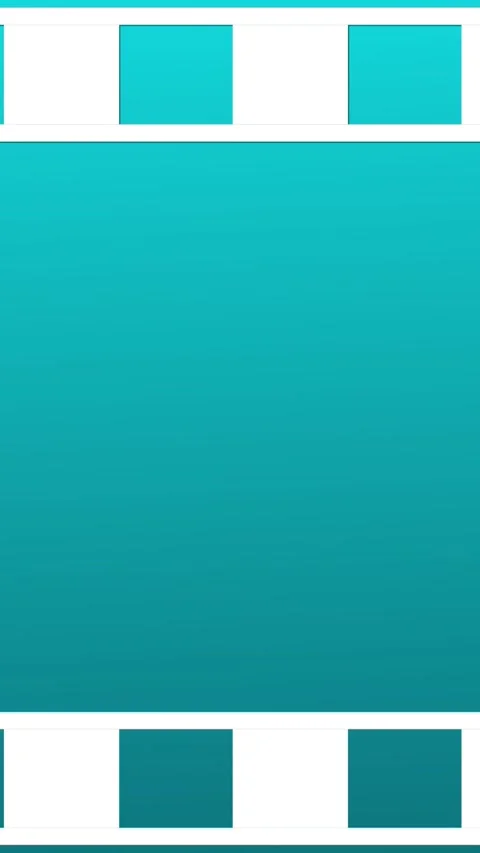 Teal Gradient Background with White Film Strip Borders blue green Stock Footage 337462968