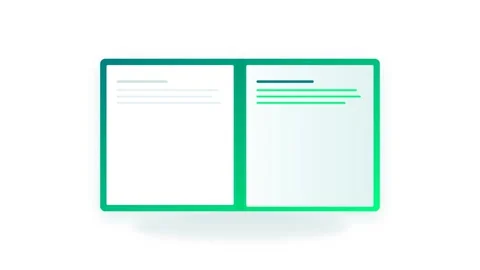Teal Gradient Digital Textbook Icon with Animated Flipping Pages and Glowin.. Видео 346130869
