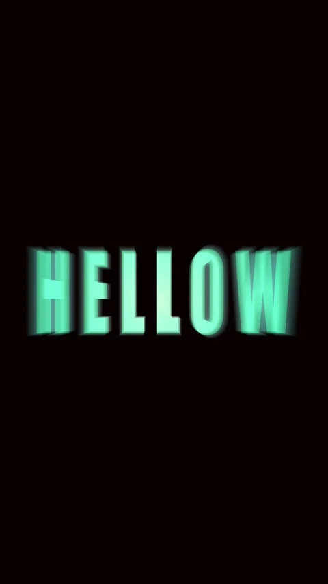 Teal green animated hellow text vertical video neon sign glowing 3d title s.. 스톡 동영상 321628734