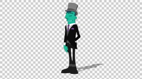 Teal Groom 'Press Presentation Clicker' Connectable Character Animation Stock Footage 52129722