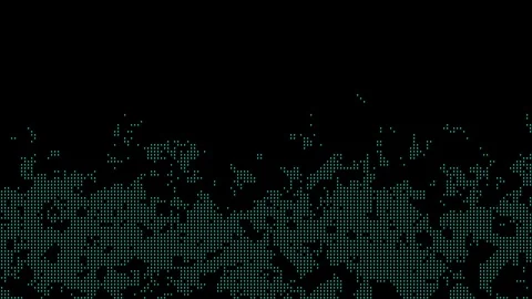 Teal Halftone Noise Matrix Frequency Visualizer Motion Background 스톡 동영상 339510210
