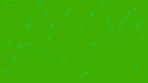 Teal hexagons floating on green screen overlay 4K Stock Footage 336513554
