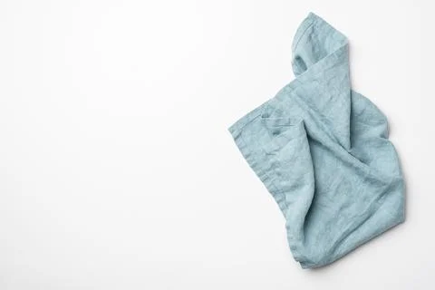 Teal kitchen textile on white background Stock Photos