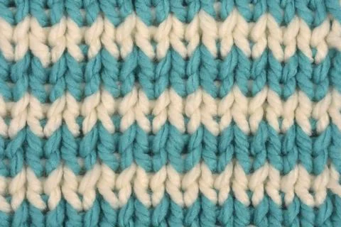 Teal Knit Chevron Pattern Foto stock