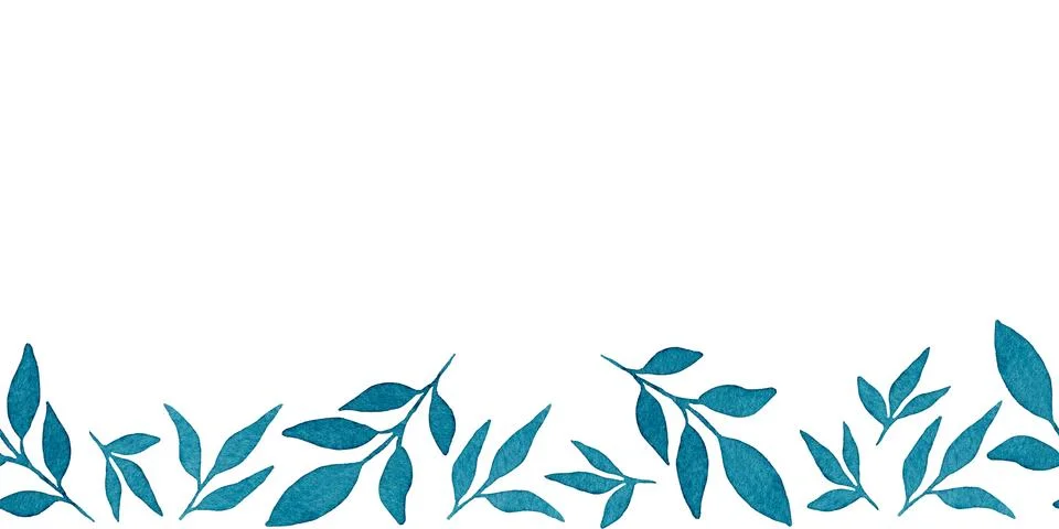 Teal leaf design Stock Illustration