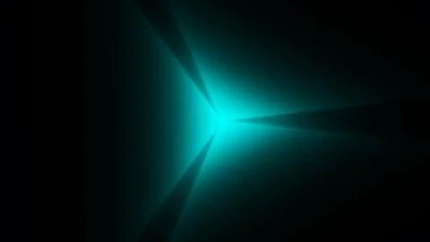 Teal Light Rays Radiating in a Dark Background 스톡 일러스트