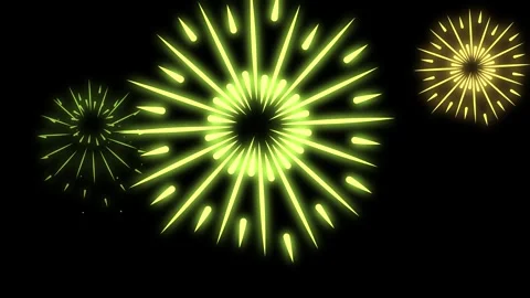 Teal Lime one big firework burst repeating in the center with small bursts on a Vídeos de archivo 348332780