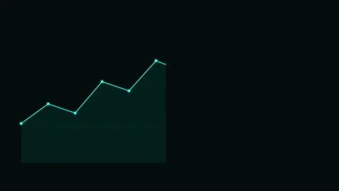 Teal Line Graph Draw Animation Loop Background Stock Footage 342611822