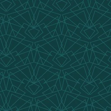 Teal linear geometric grid seamless vector pattern Illustrazione stock