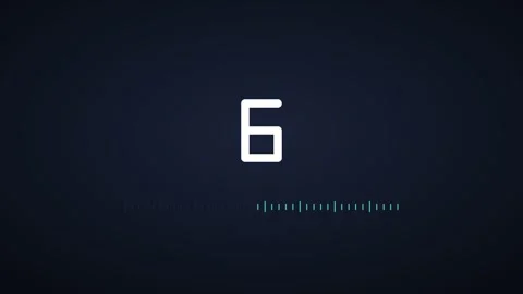 Teal Linear Ticks Countdown Timer 10 Seconds for events presentations Stock Footage 342629344