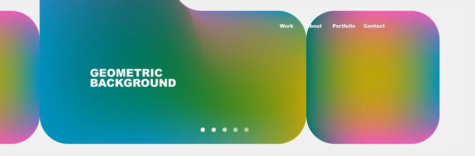 Teal Liquid color background design for Landing page site. Fluid gradient shapes Illustrazione stock