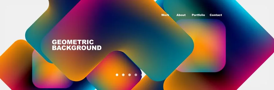 Teal Liquid color background design for Landing page site. Fluid gradient shapes Stock Illustration