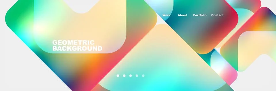 Teal Liquid color background design for Landing page site. Fluid gradient shapes Stock Illustration