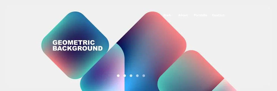 Teal Liquid color background design for Landing page site. Fluid gradient shapes Stock Illustration