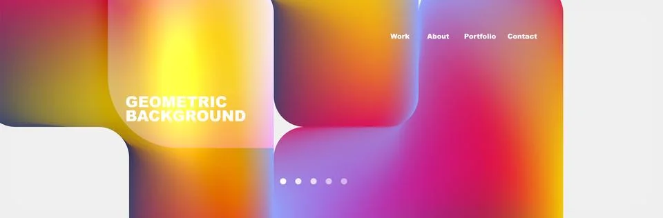 Teal Liquid color background design for Landing page site. Fluid gradient shapes Stockillustratie