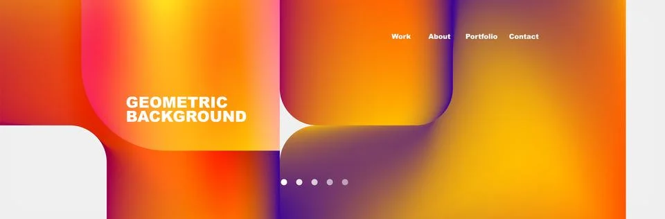 Teal Liquid color background design for Landing page site. Fluid gradient shapes Stockillustratie