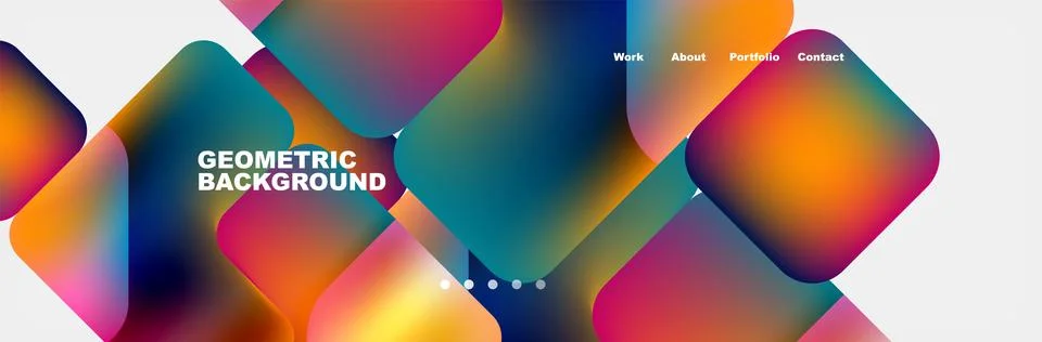 Teal Liquid color background design for Landing page site. Fluid gradient shapes Illustrazione stock