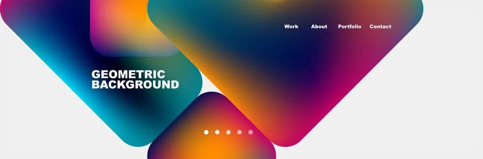 Teal Liquid color background design for Landing page site. Fluid gradient shapes Stock Illustration