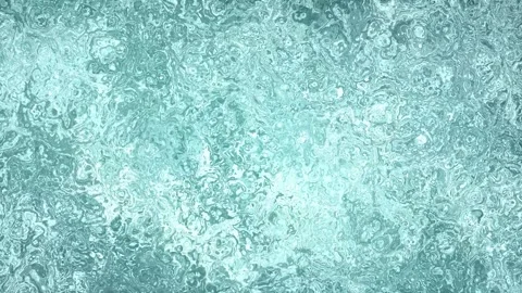 Teal liquid glass bubbles and undulates in a seamless loop Stock Footage 341402185