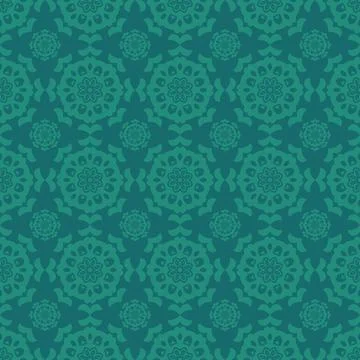 Teal Mandala Pattern Design Element 스톡 일러스트