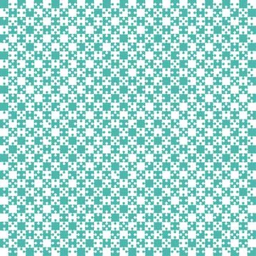 Teal Material Design Pieces - JigSaw - Field Chess Stock Illustration