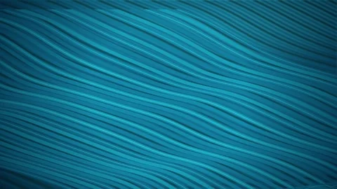 Teal metallic wave ridges flow in a seamless loop Stock Footage 341070780