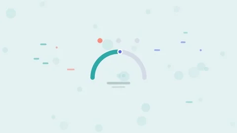 Teal NPS Survey Score Flat Design Seamless Loop Animated Background For Stock Footage 342458733