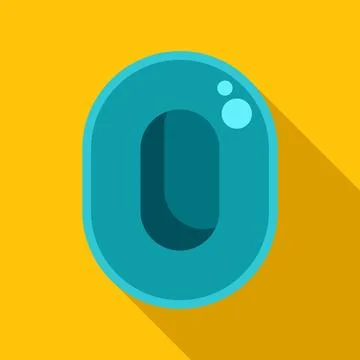 Teal number zero or letter o icon Stock Illustration