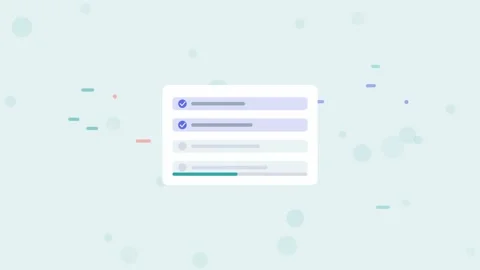 Teal Onboarding Flow Flat Design Seamless Loop Animated Background For User Stock Footage 342458520