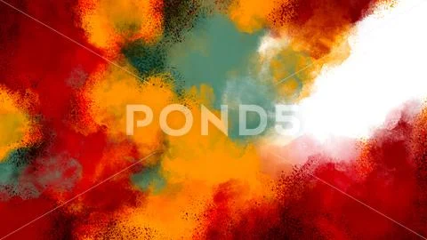 Teal, Orange, Red, Maroon, Vintage color background watercolorArchive PSD Template