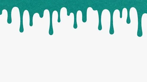 Teal paint drip from textured paper isolated on white background with copy sp イラスト素材