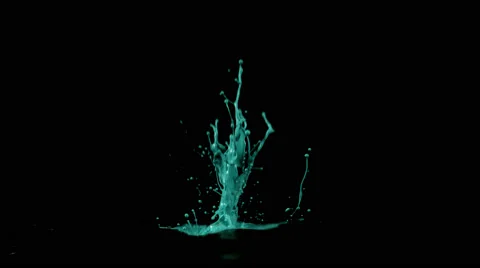 Teal paint in motion in 4K - D Stock Footage 59921299