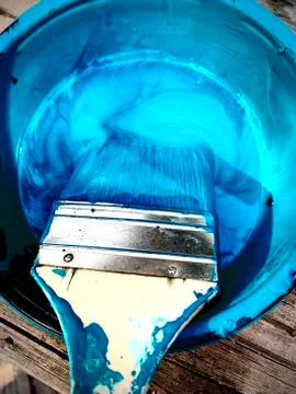 Teal Paint Foto stock