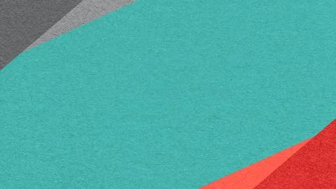 Teal paper texture background with gray, red geometric corners gradient layer イラスト素材
