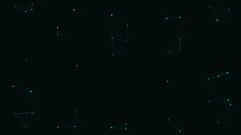 Teal Particle Network Pulse Node Network Loop 스톡 동영상 342611946